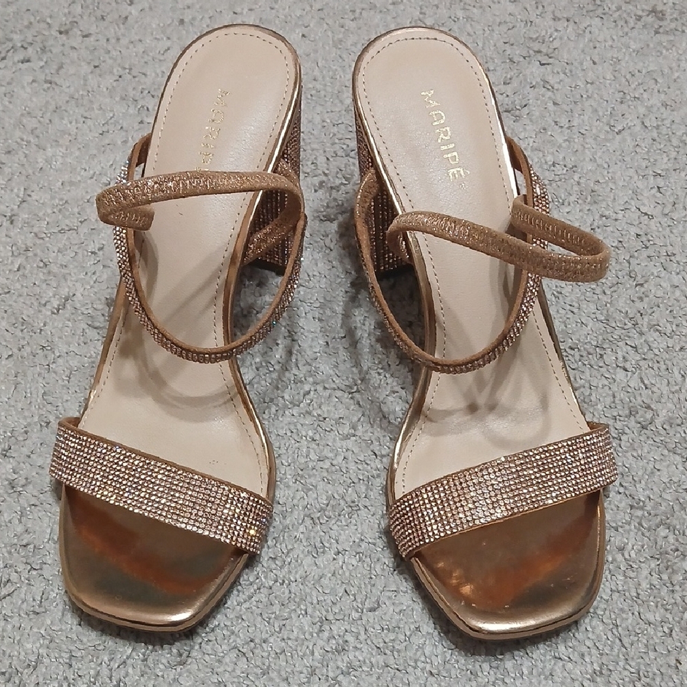 Maripé Rose Gold Heels - Picture 2 of 5